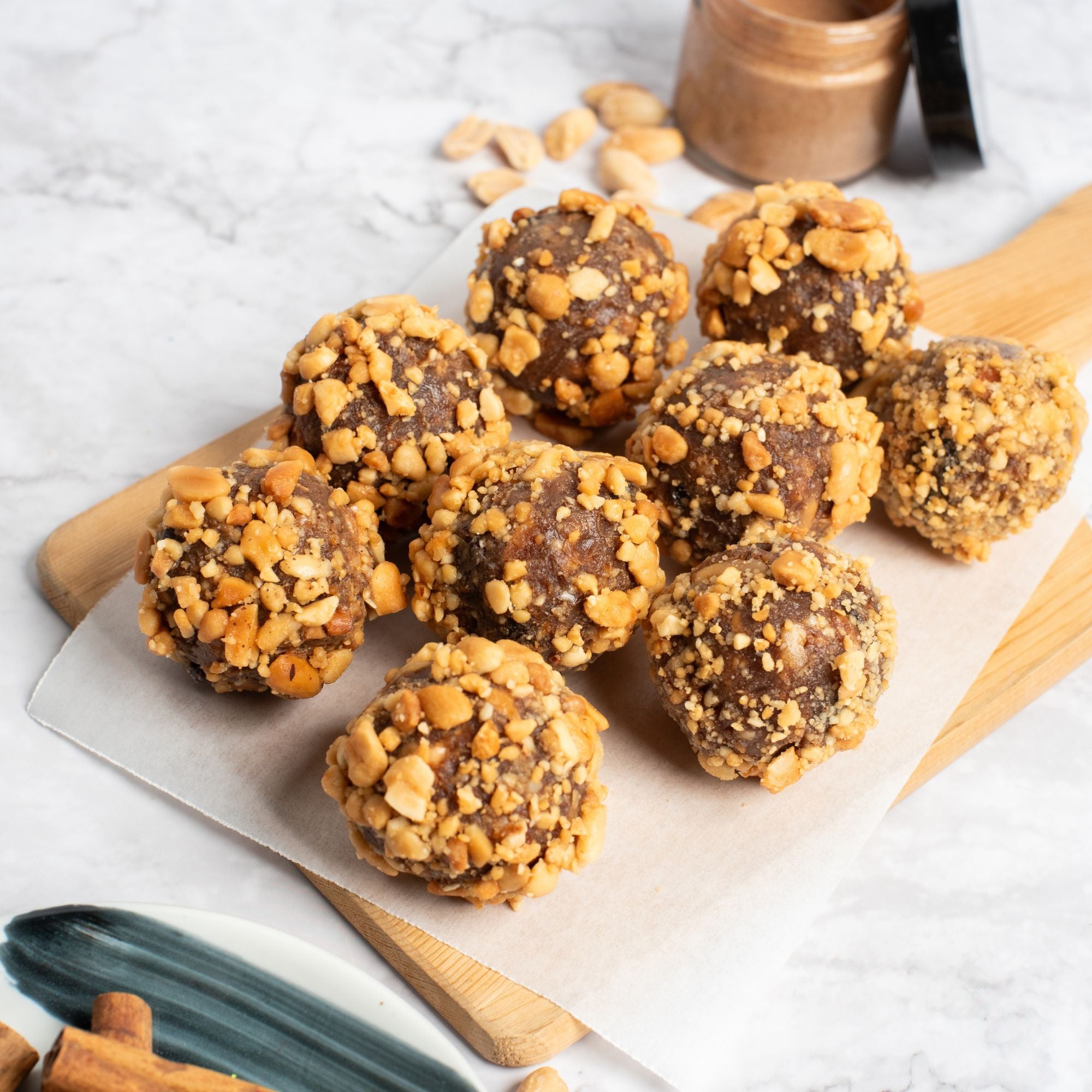 Peanut Butter Cinnamon Roll Energy Ball